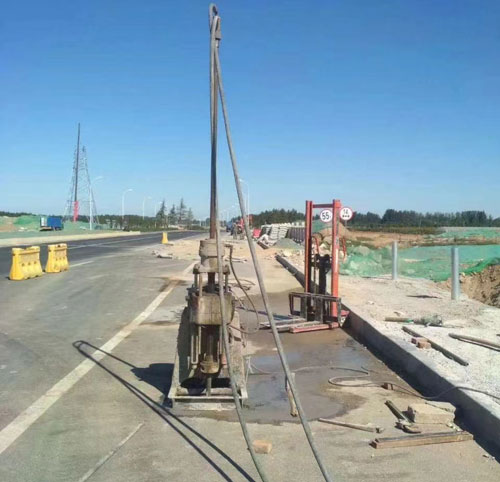 宜秀公路高聚物注浆加固